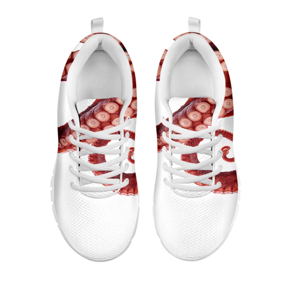 Tentacles Of Octopus Print White Sneakers