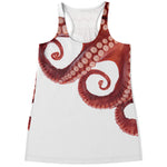 Tentacles Of Octopus Print Women's Racerback Tank Top