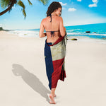 Texas Flag Print Beach Sarong Wrap