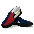 Texas Flag Print Black Slip On Sneakers
