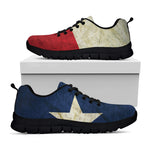 Texas Flag Print Black Sneakers