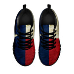 Texas Flag Print Black Sneakers