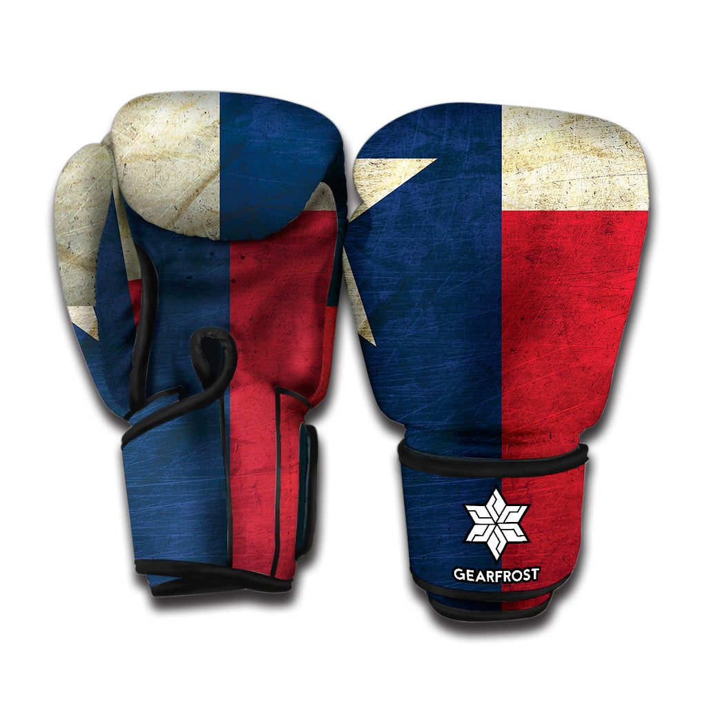 Texas Flag Print Boxing Gloves