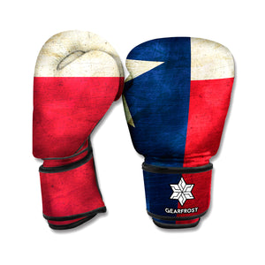 Texas Flag Print Boxing Gloves