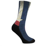 Texas Flag Print Crew Socks