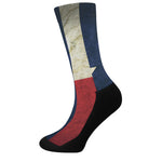Texas Flag Print Crew Socks