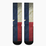 Texas Flag Print Crew Socks