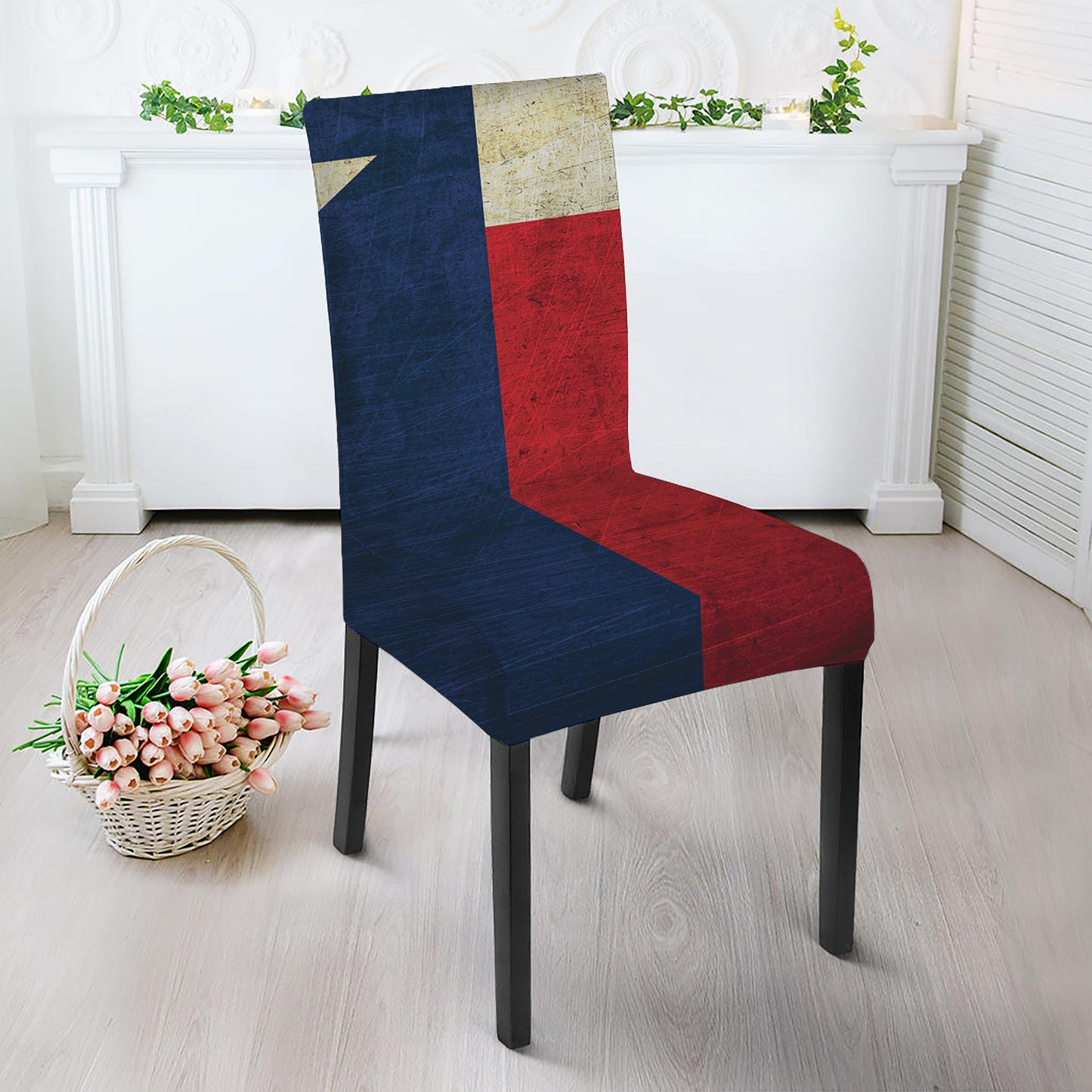 Texas Flag Print Dining Chair Slipcover