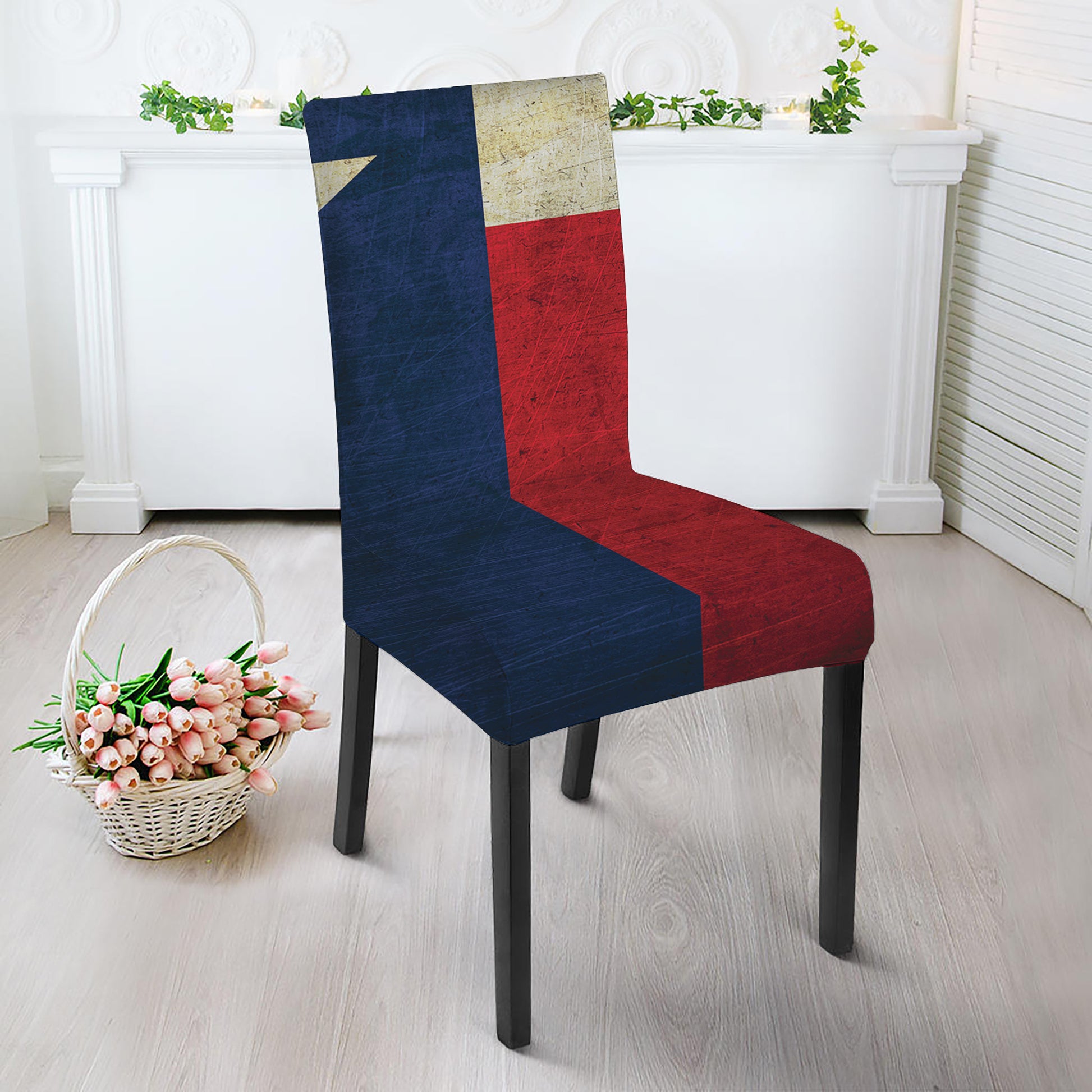 Texas Flag Print Dining Chair Slipcover