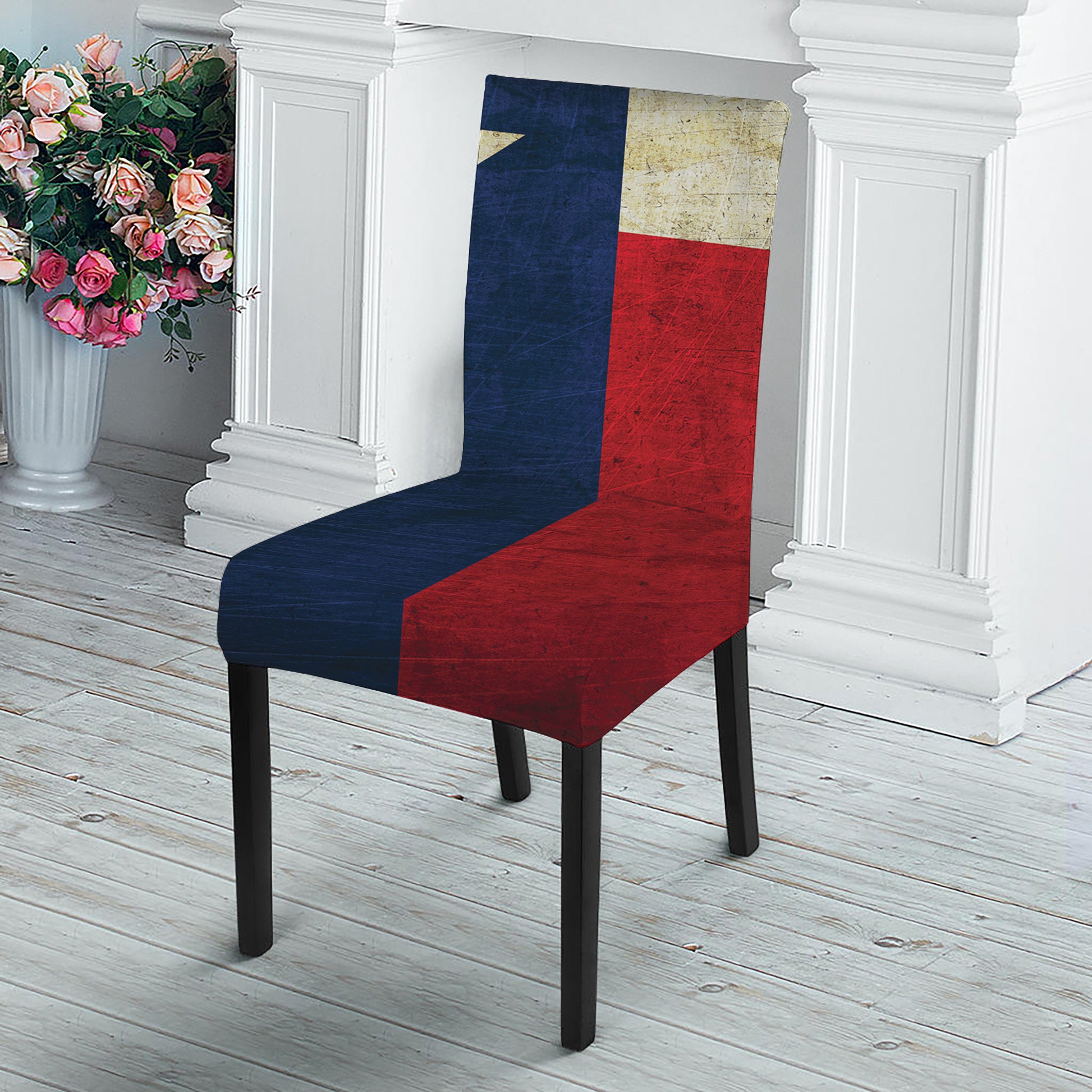 Texas Flag Print Dining Chair Slipcover