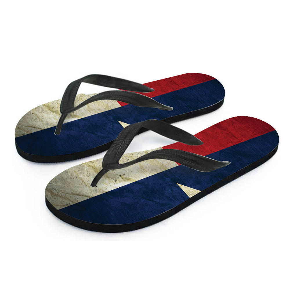 Texas Flag Print Flip Flops