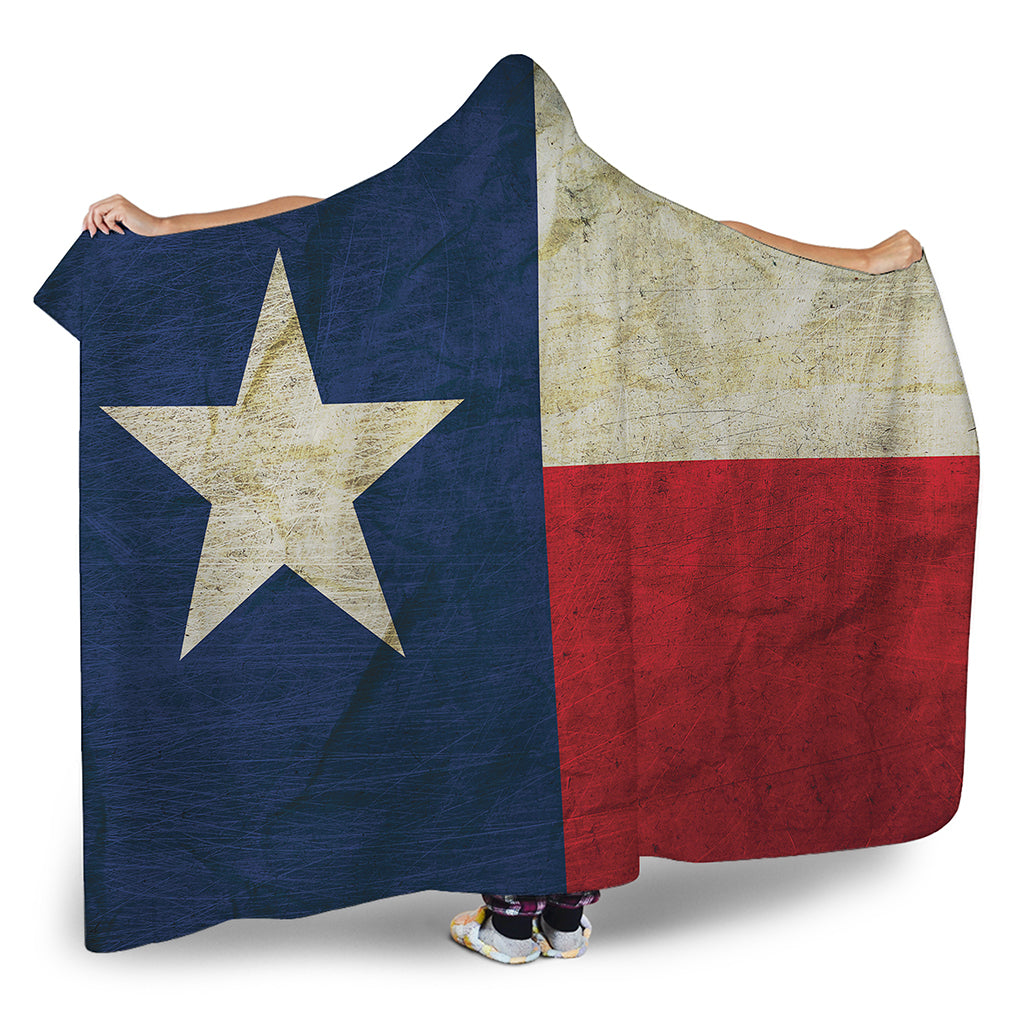 Texas Flag Print Hooded Blanket