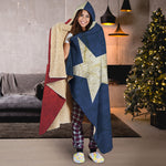 Texas Flag Print Hooded Blanket