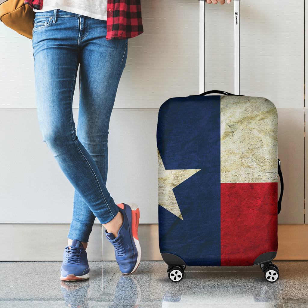 Texas Flag Print Luggage Cover