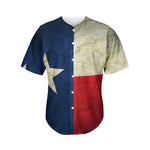 Texas Flag Print Men's Baseball Jersey