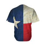 Texas Flag Print Men's Baseball Jersey