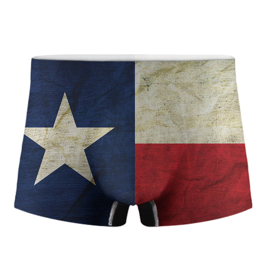 Texas Flag Print Men's Boxer Briefs
