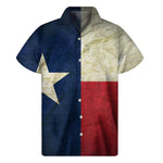 Texas Flag Print Men's Short Sleeve Shirt