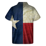 Texas Flag Print Men's Short Sleeve Shirt
