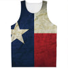 Texas Flag Print Men's Tank Top