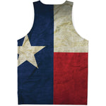 Texas Flag Print Men's Tank Top
