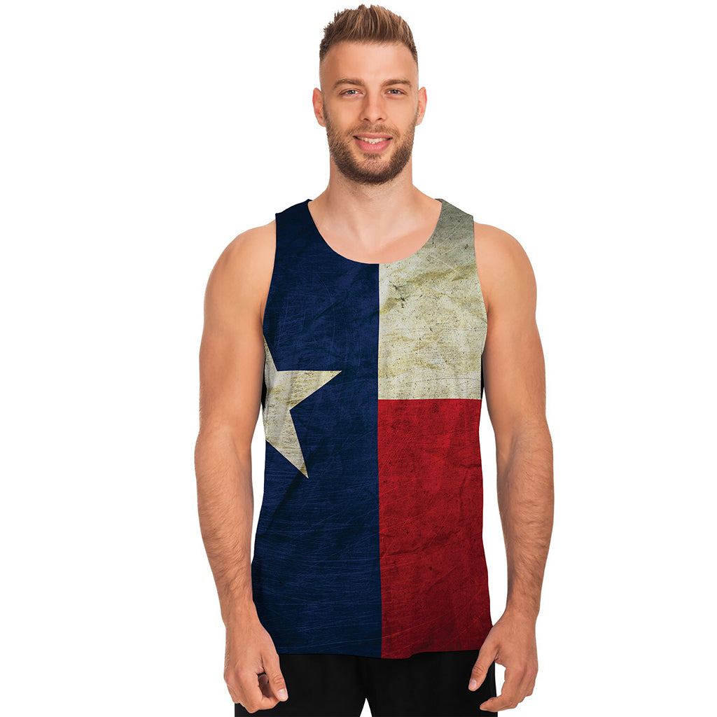 Texas Flag Print Men's Tank Top