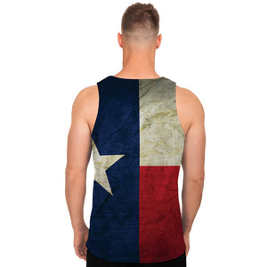 Texas Flag Print Men's Tank Top