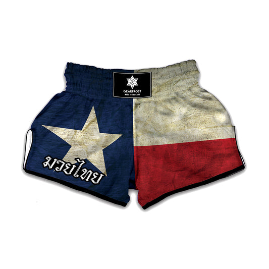 Texas Flag Print Muay Thai Boxing Shorts
