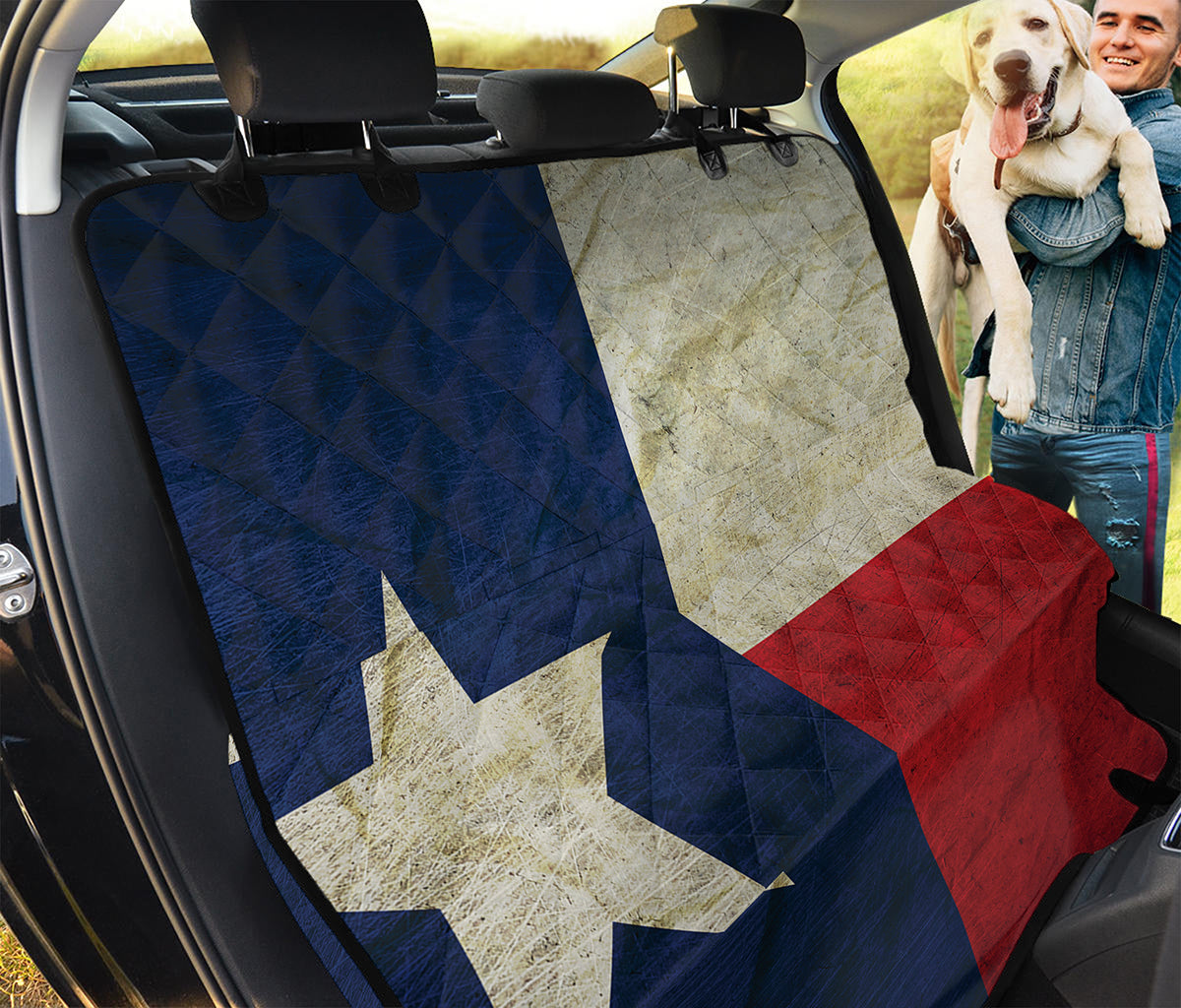 Texas Flag Print Pet Car Back Seat Cover
