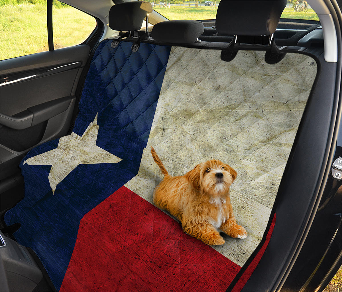 Texas Flag Print Pet Car Back Seat Cover
