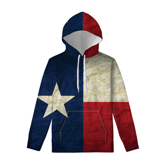 Texas Flag Print Pullover Hoodie