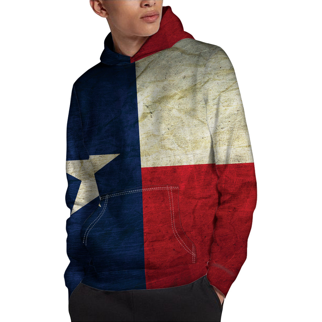 Texas Flag Print Pullover Hoodie