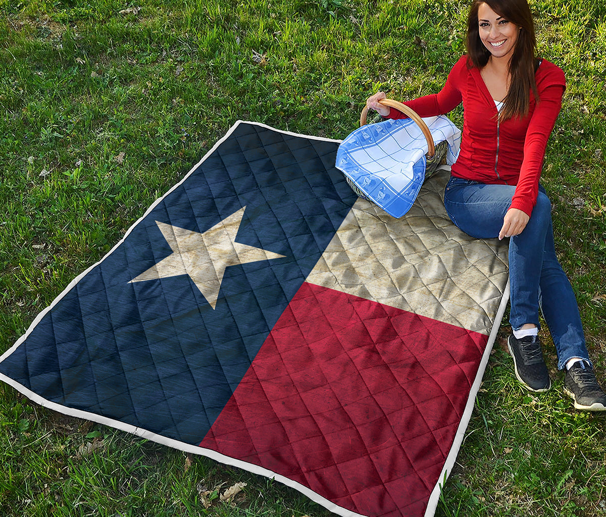 Texas Flag Print Quilt