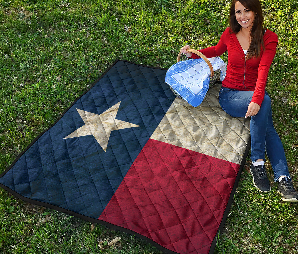 Texas Flag Print Quilt