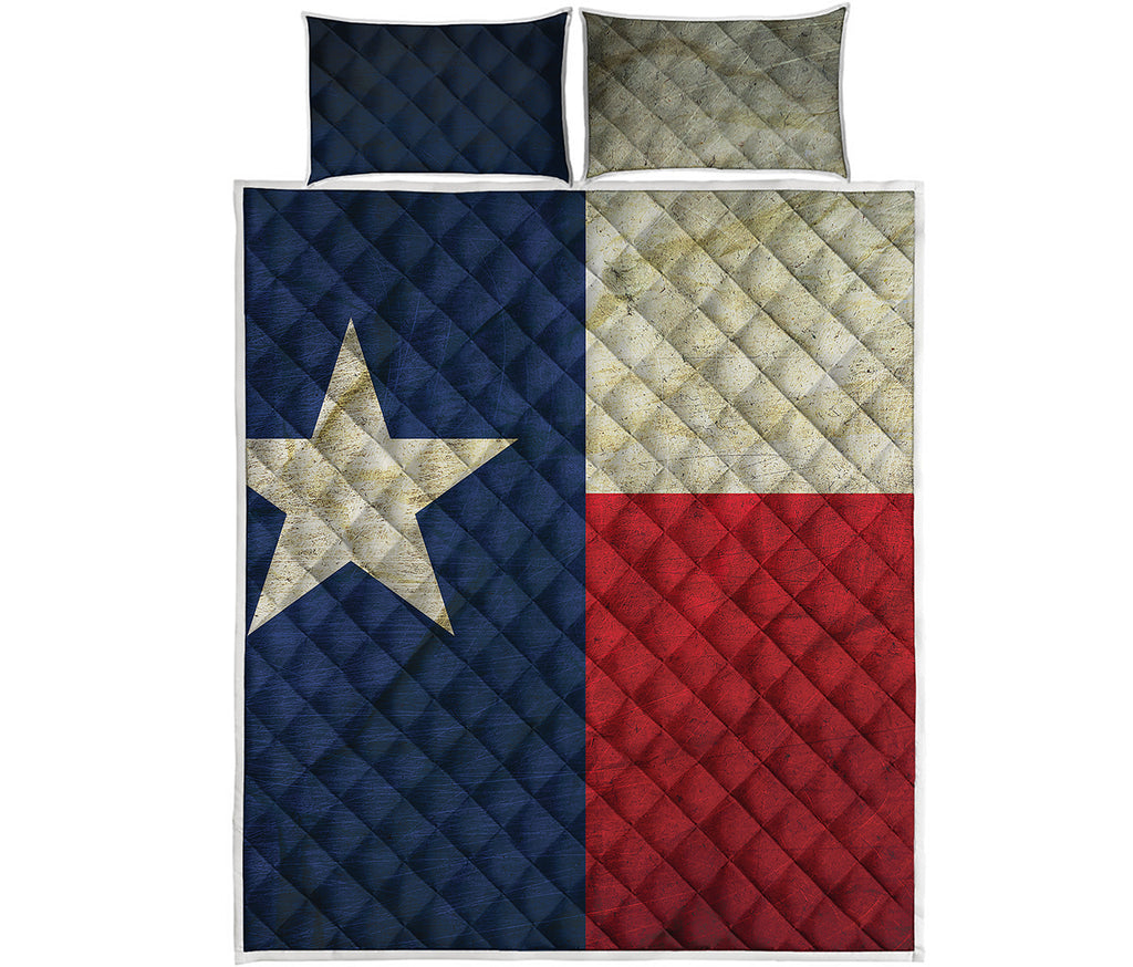 Texas Flag Print Quilt Bed Set