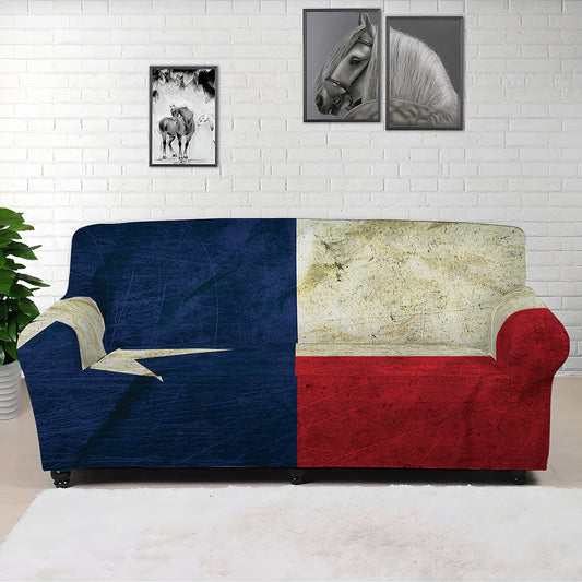 Texas Flag Print Sofa Cover