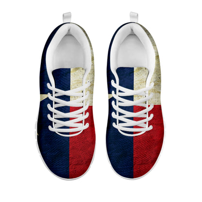 Texas Flag Print White Sneakers