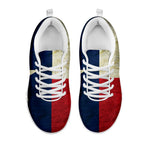 Texas Flag Print White Sneakers