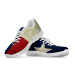 Texas Flag Print White Sneakers