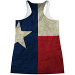 Texas Flag Print Women's Racerback Tank Top