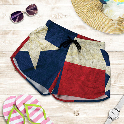 Texas Flag Print Women's Shorts