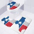 Texas State Flag Print 3 Piece Bath Mat Set