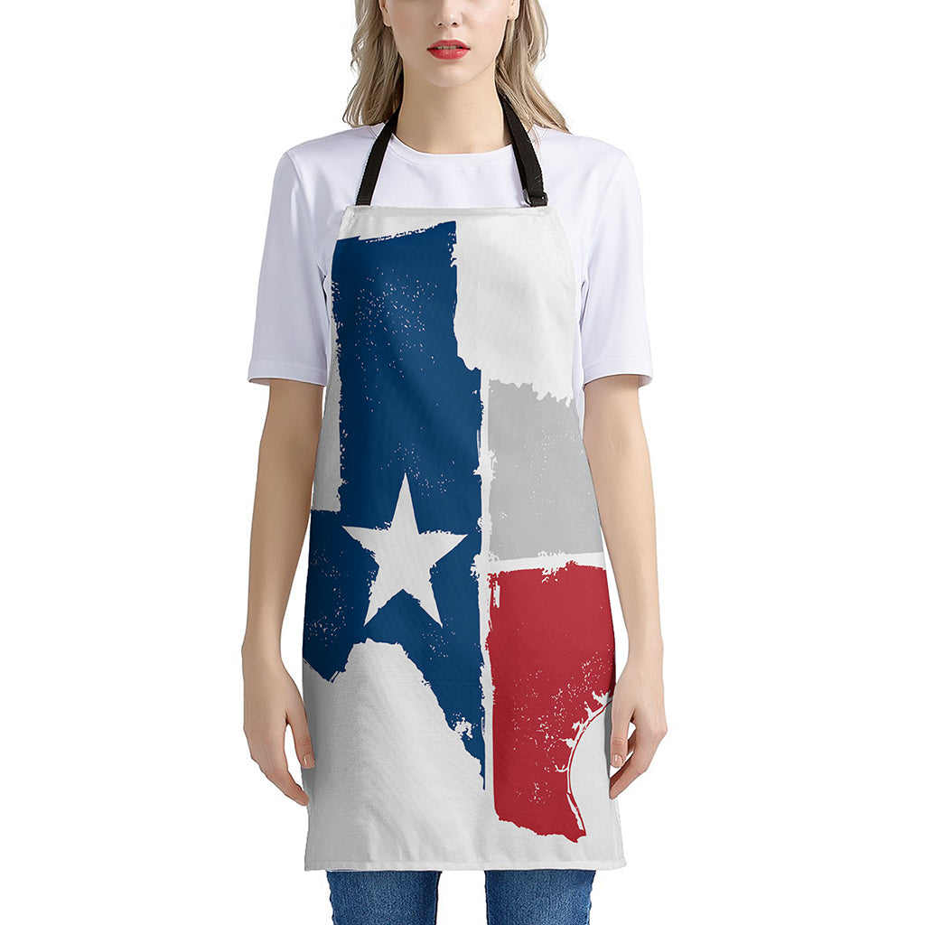 Texas State Flag Print Apron