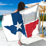 Texas State Flag Print Beach Sarong Wrap