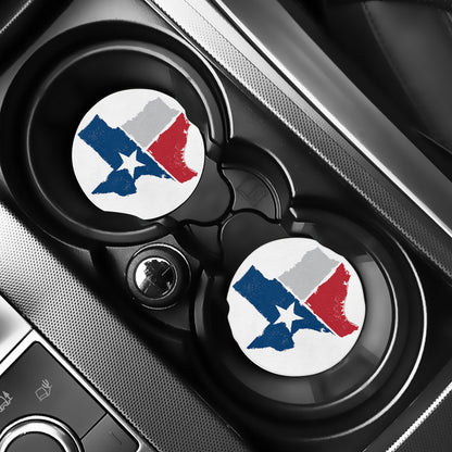 Texas State Flag Print Car Coasters