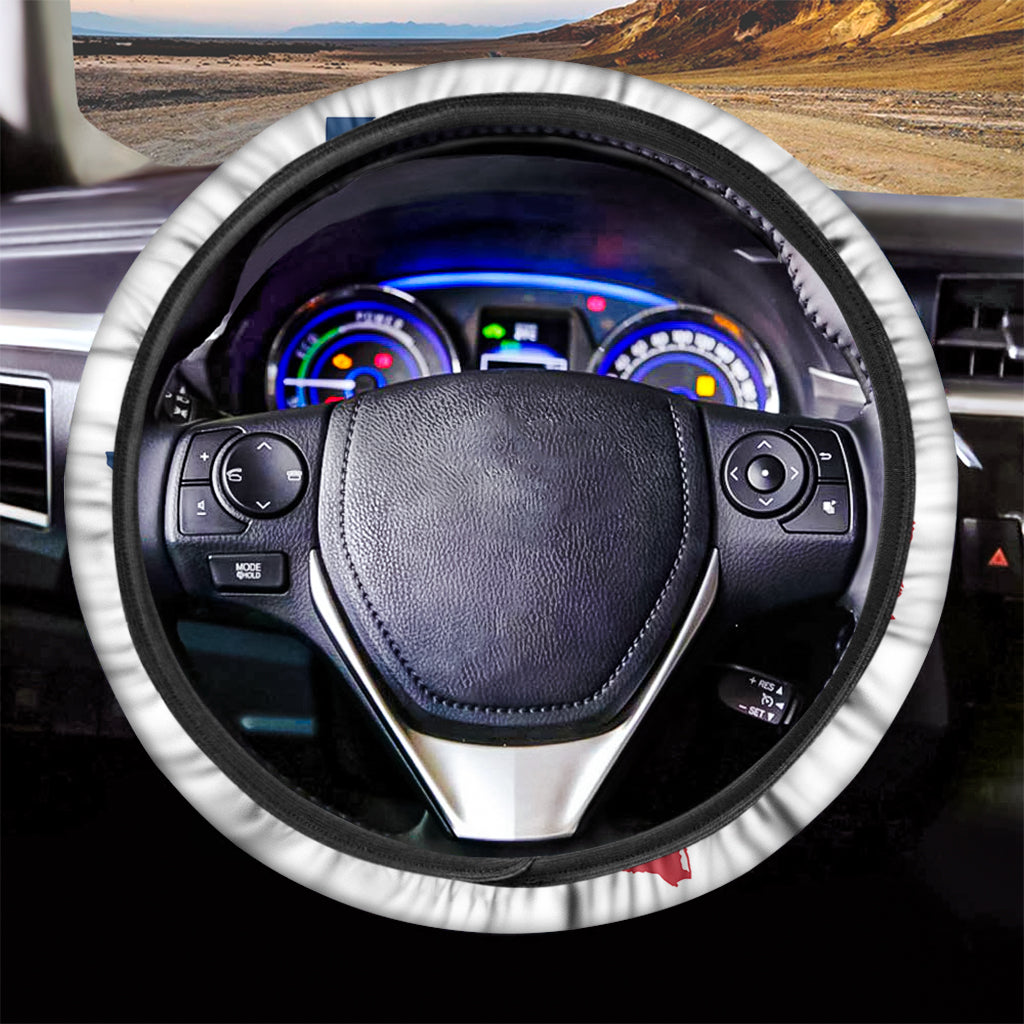 Texas State Flag Print Car Steering Wheel Cover