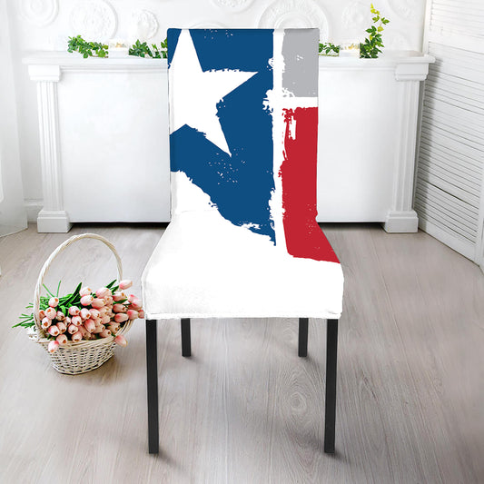 Texas State Flag Print Dining Chair Slipcover