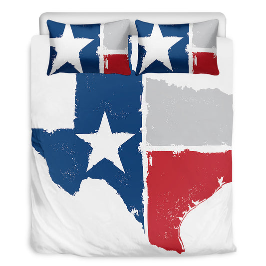 Texas State Flag Print Duvet Cover Bedding Set