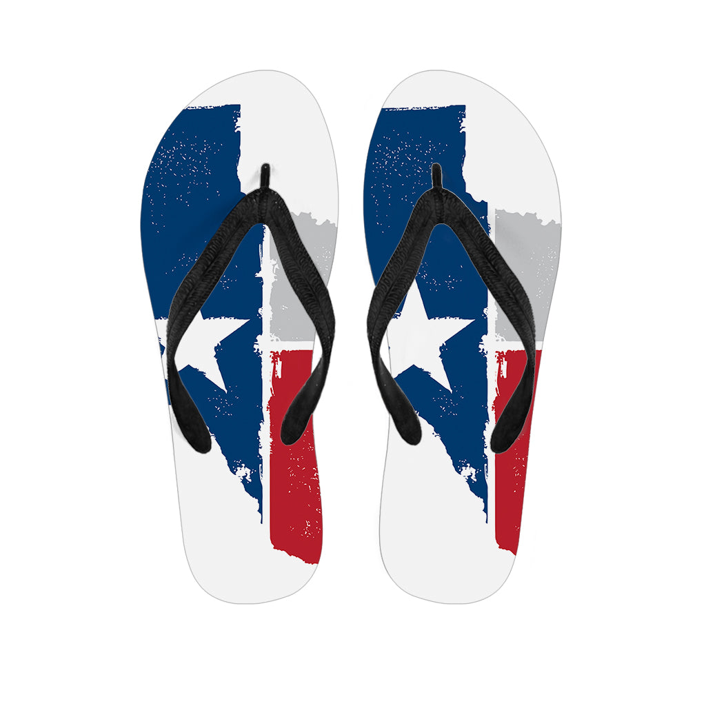 Texas State Flag Print Flip Flops