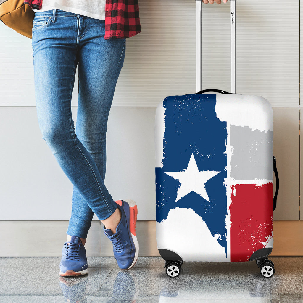Texas State Flag Print Luggage Cover